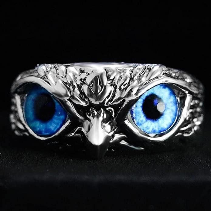 Owl ring (adjustable), metal for men and women
