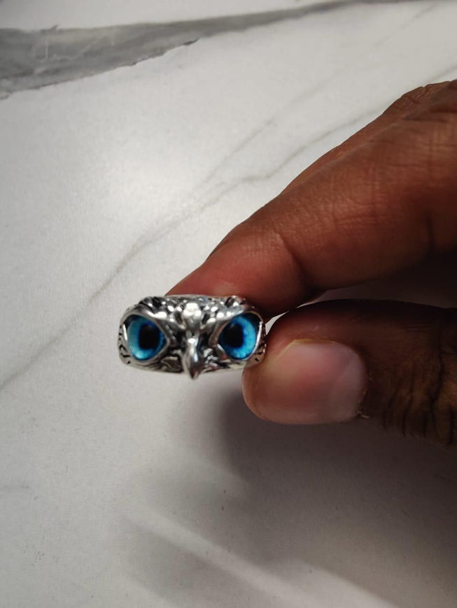 Owl ring (adjustable), metal for men and women