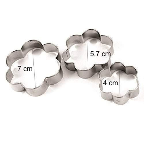 Cookie Cutter-Flower,Round,Heart,Star Shape Biscuit Baking Stainless Steel Metal Molds Shape Cutters for Kitchen,Baking,Halloween & Christmas Small Size Cookie Cutters Cookie Cutter  (Pack of 12)