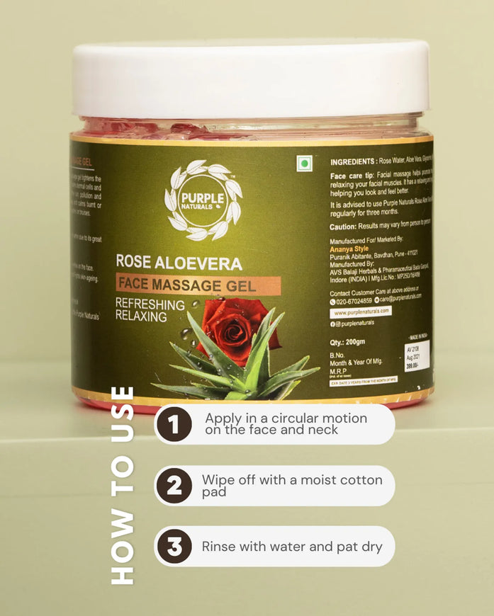 Rose Aloevera Face Massage Gel
